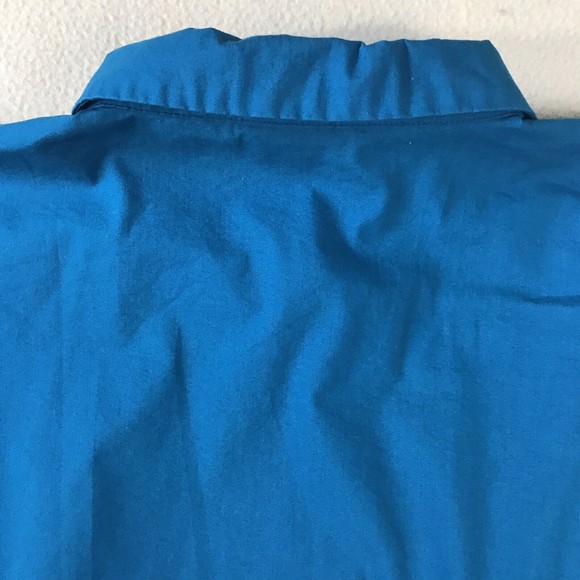 Worthington Women's 16T Button Up Dress Shirt Turquoise Career Long Sleeves - Picture 7 of 9